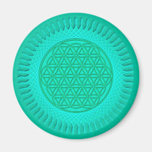 Blume von Live - Sonne - nahtloses Muster 2 Magnet
