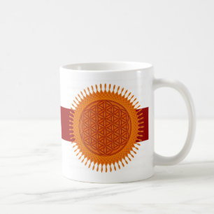 Blume von Live / sonniges Design dunkelroter Str Kaffeetasse