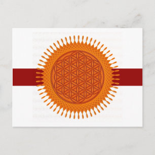 Blume von Live / sonniges Design dunkelroter Str Postkarte