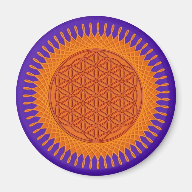 Blume von Live / sonniges Design Magnet (Vorne)