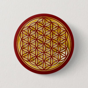 Blume von Live/voll von Gold Button