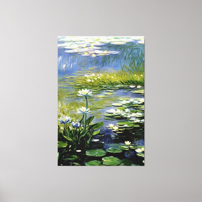 Blume von Lush Agapanthus in Giverny Leinwanddruck (Vorderseite)