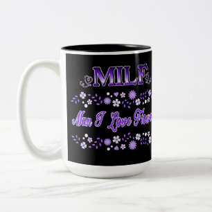 Blume von Mann I Liebe Lila Text Zweifarbige Tasse