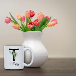 Blume von Monogramm Kaffee-Tasse Kaffeetasse