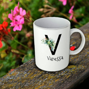 Blume von Monogramm Kaffee-Tasse Kaffeetasse