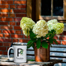 Blume von Monogramm Kaffee-Tasse Kaffeetasse