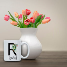Blume von Monogramm Kaffee-Tasse Kaffeetasse