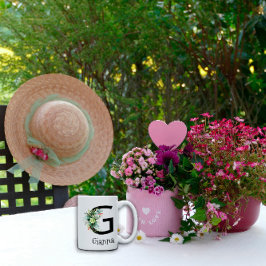 Blume von Monogramm Kaffee-Tasse Kaffeetasse
