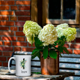 Blume von Monogramm Kaffee-Tasse Kaffeetasse