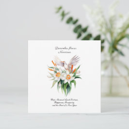 Blume von Narcissus mit dem Floralvogel im Dezembe
