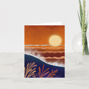 Blume von Ocean Midjahrhundert Moderne Malerei Dan Dankeskarte