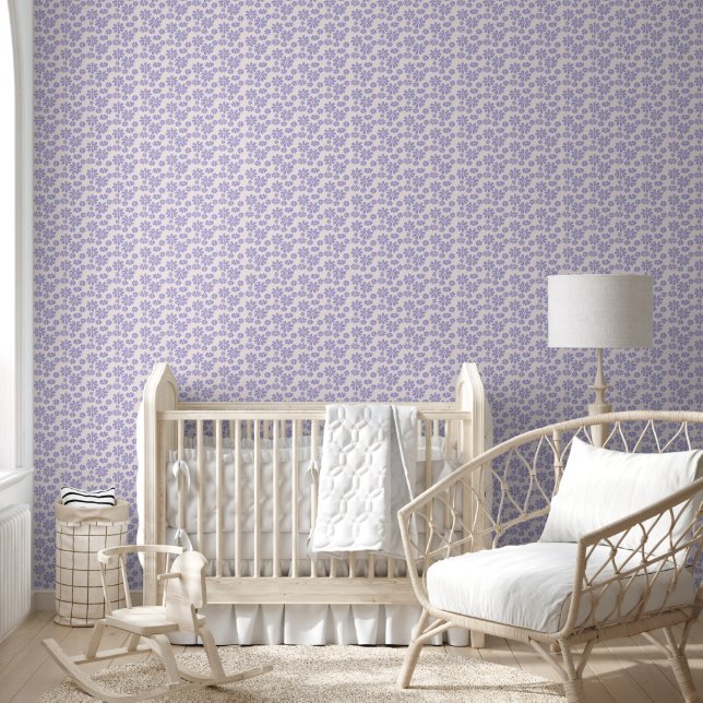 Blume von Pink & Periwinkle Akzent Tapete (Kinder)