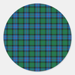 Blume von Schottland-StaatsangehörigerTartan Runder Aufkleber