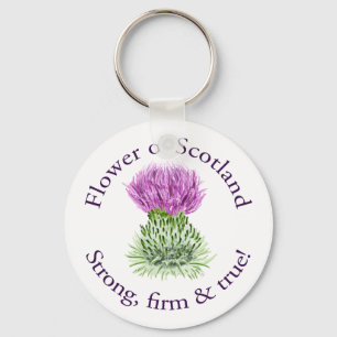 Blume von Schottland. Stark, fest und wahr! Schlüsselanhänger