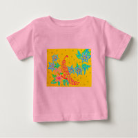 Blume von T - Shirt, rosa gelb