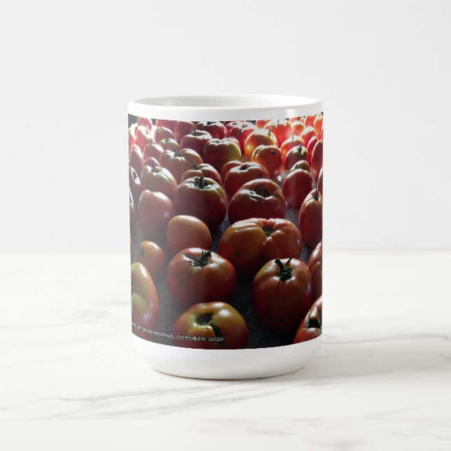Blume von Tomaten/Paradeisern Kaffeetasse (Mittel)