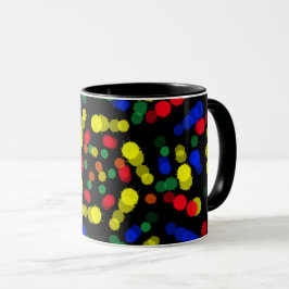 Blume von verschwommenen und gepunkteten Regenboge Tasse