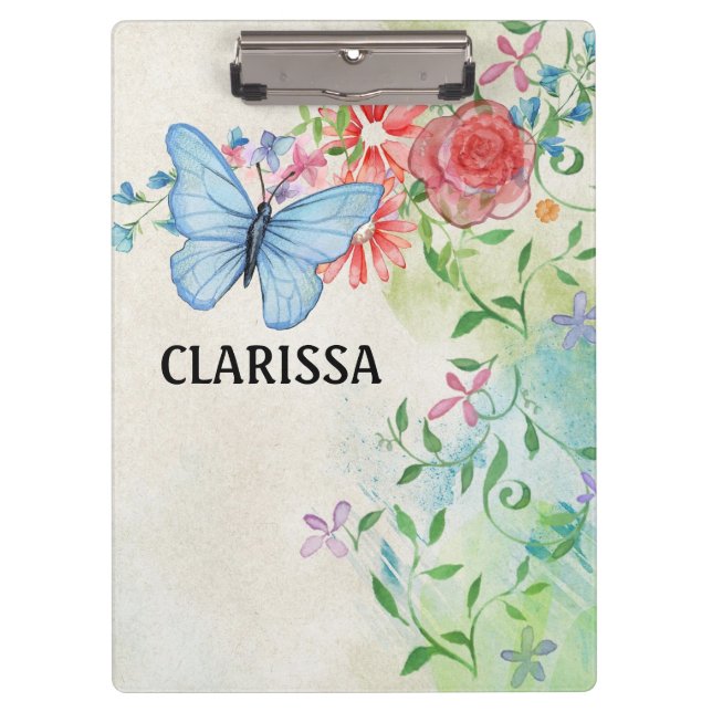 Blume von Wasserfarben anpassen Klemmbrett (Vorderseite)