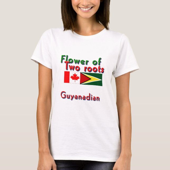 Blume von zwei Wurzeln: guyanisch-kanadisch T-Shirt (Vorderseite)
