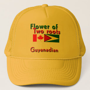 Blume von zwei Wurzeln: guyanisch-kanadisch Truckerkappe