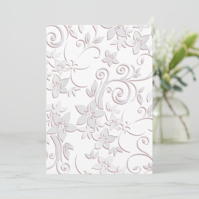Blume - Wandpapier 1 Dankeskarte (Stehend Vorderseite)