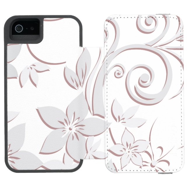 Blume - Wandpapier 1 Incipio iPhone Geldbeutel-Hülle (Folio Geöffnet)