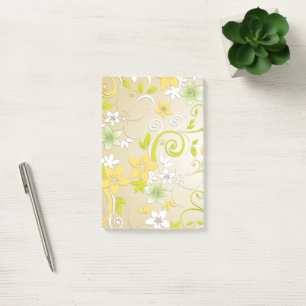 Blume - Wandpapier 3 Post-it Klebezettel