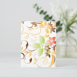 Blume - Wandpapier 5 Feiertagspostkarte