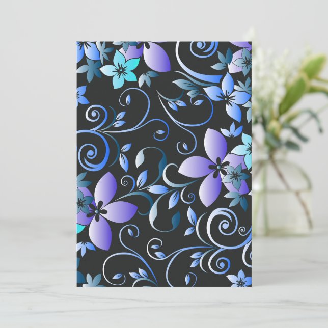 Blume - Wandpapier 6 Dankeskarte (Stehend Vorderseite)