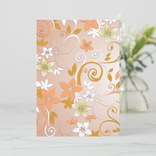 Blume - Wandpapier 8 Dankeskarte (Stehend Vorderseite)