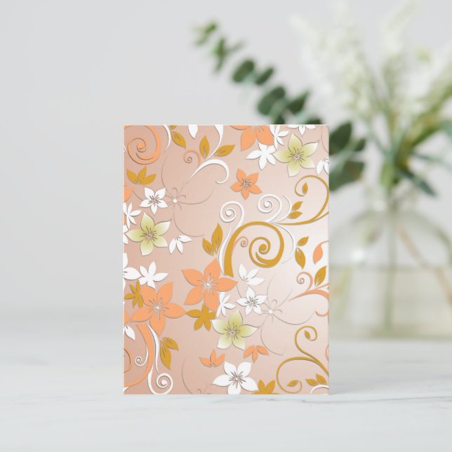 Blume - Wandpapier 8 Postkarte (Stehend Vorderseite)