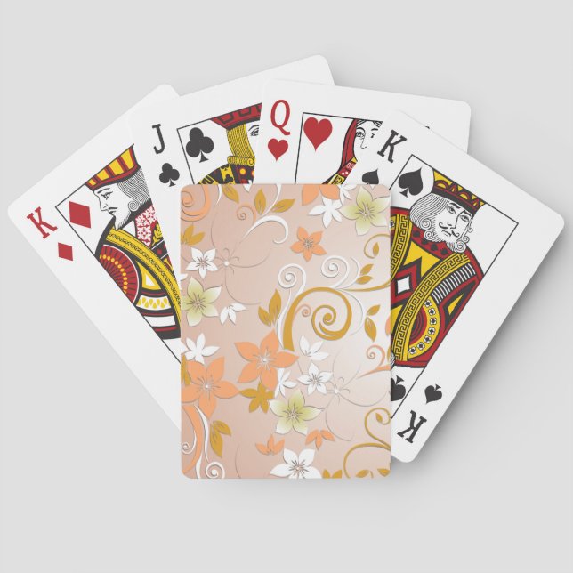 Blume - Wandpapier 8 Spielkarten (Rückseite)