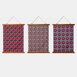 Blume Wandteppich Mit Holzrahmen