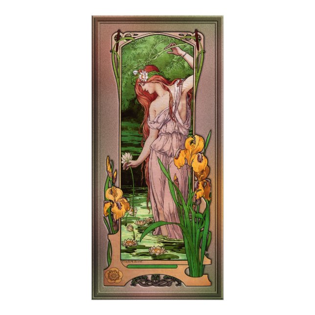 Blume Wasser von Élisabeth Sonrel Fotodruck (Vorne)