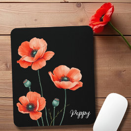 Blume Wasserfarbe Mohnart Name Blumenmousepad Mousepad