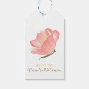 Blume Wasserfarbe Personalisiert ein Geschenk von Geschenkanhänger
