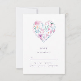 Blume Wasserfarbe RSVP Karte