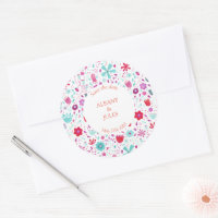 Blume Wasserfarbe Save the Date Aquamarin