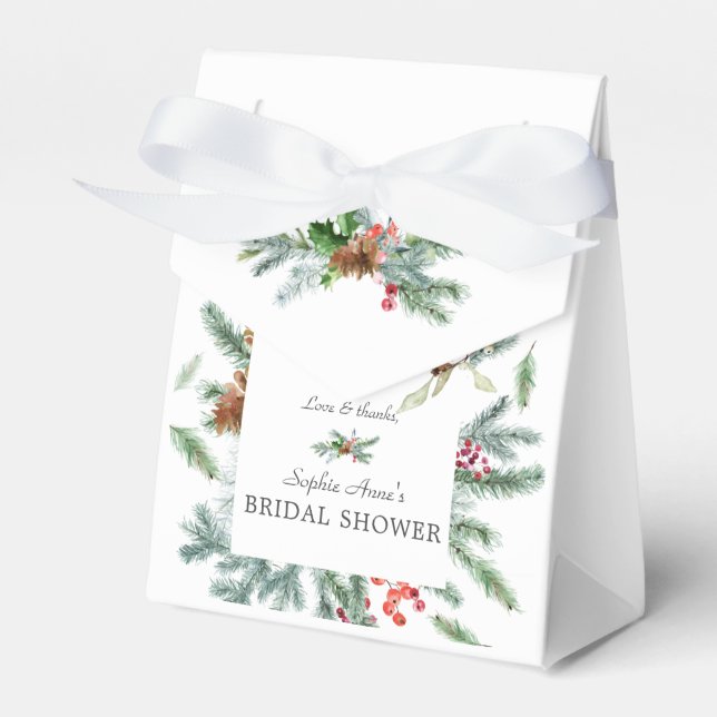 Blume Wasserfarbe Wasserfarbe  Goldene Bridale Tee Geschenkschachtel (Vorderseite)