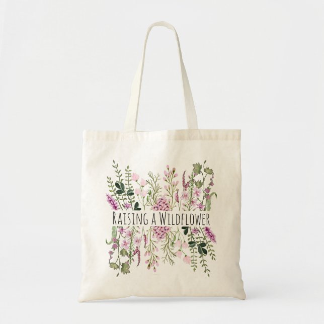 Blume Wasserfarbe Wildblume Girl Mama Geschenk Tragetasche (Vorne)