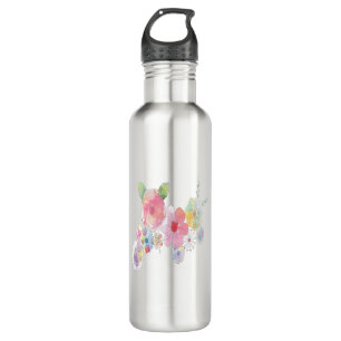 Blume Wasserfarben Art Edelstahlflasche