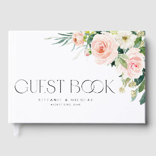 Blume Wasserfarben Frühjahr Hochzeit Foto Gästebuch