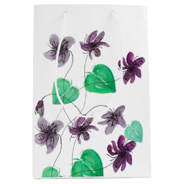Blume Wasserfarben Mittlere Geschenktüte