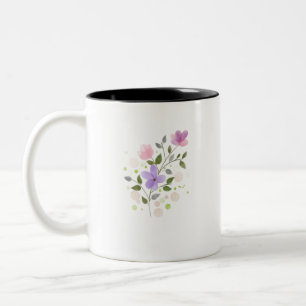Blume Wasserfarbener Frühling Naturmalerei Blumen Zweifarbige Tasse