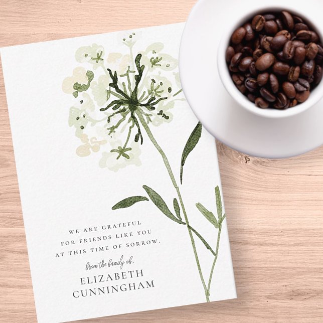 Blume Wasserfarbener Gedächtnisbereich Mitteilungskarte (Von Creator hochgeladen)