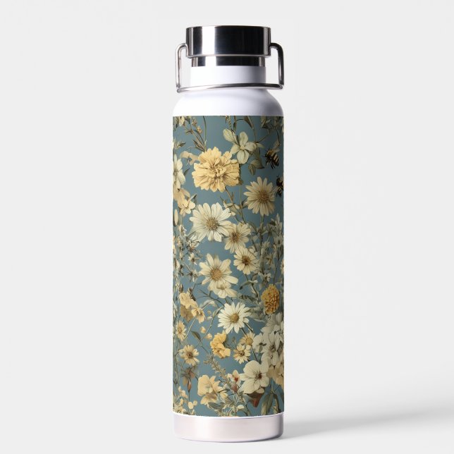 Blume Wasserflasche (22 oz) Trinkflasche (Rückseite)