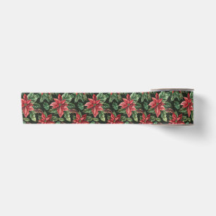 Blume Watercolor Poinsettia Weihnachten Satinband