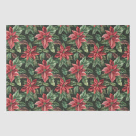 Blume Watercolor Poinsettia Weihnachten Seidenpapier