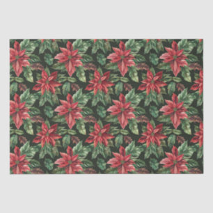 Blume Watercolor Poinsettia Weihnachten Seidenpapier