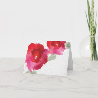 Blume Watercolorraum-Anmerkungskarte Karte